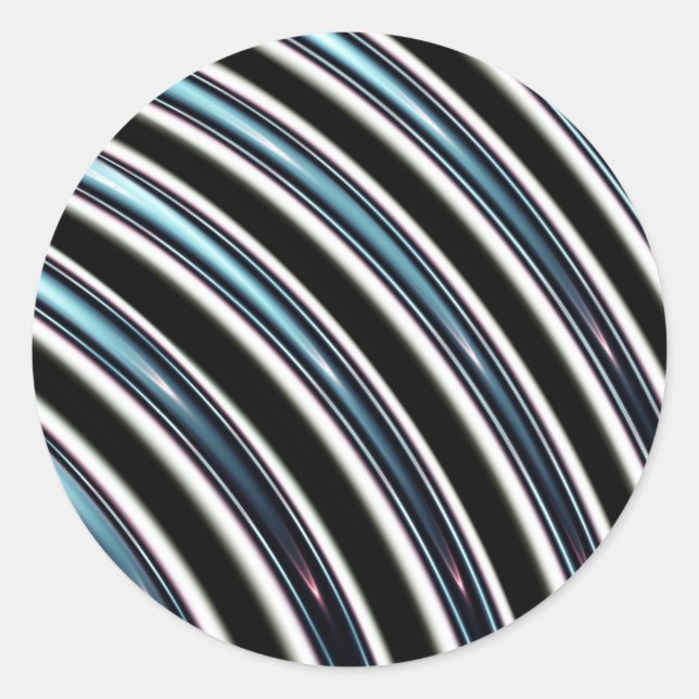 Sticker Rond Lignes Courbées Près D'Un Fractage (Devant)