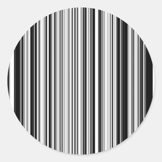 Sticker Rond Lignes noires et blanches (Devant)