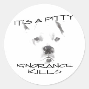 Sticker Rond L'ignorance tue les taureaux de Pitt