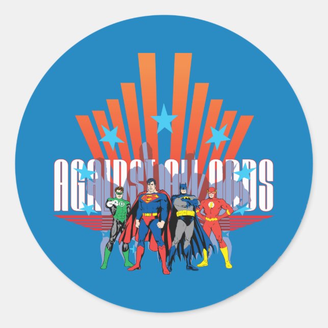 Sticker Rond Ligue de Justice "Contre Toutes Les Odeurs" (Devant)