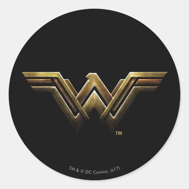 Sticker Rond Ligue de Justice | Symbole métallurgique Wonder Wo (Devant)