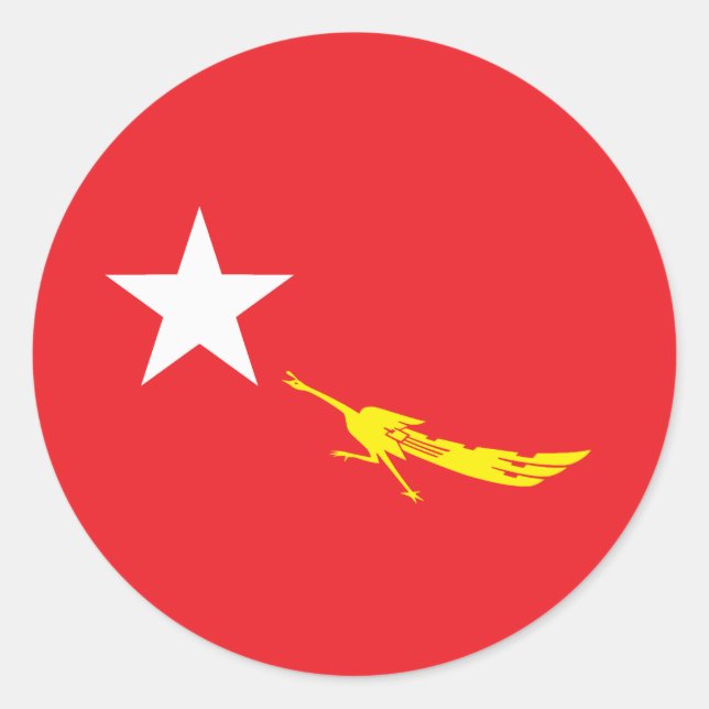 Sticker Rond Ligue nationale pour la démocratie (Devant)