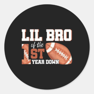 Sticker Rond Lil Bro De 1 An Anniversaire Football 1Er Année