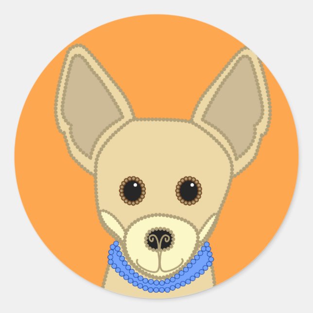 Sticker Rond LiL Chihuahua (Devant)
