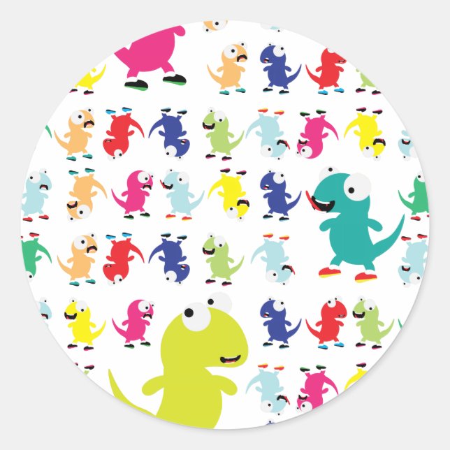 Sticker Rond Lil Dino Lizards (Devant)