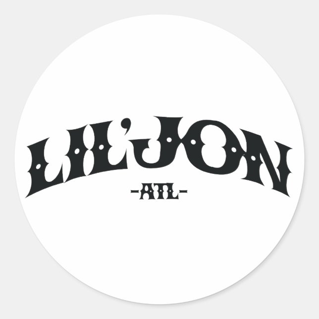 Sticker Rond Lil Jon "ATL" (Devant)