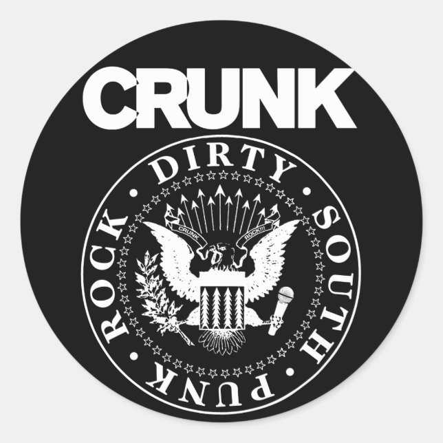 Sticker Rond Lil Jon "Crunk Seal" (Devant)
