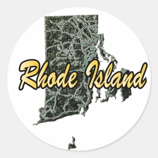 Sticker Rond L'île Rhode (Devant)