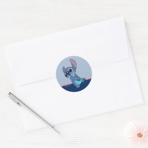 Sticker Rond Lilo & Stitch   Stitch Valentine Kisses