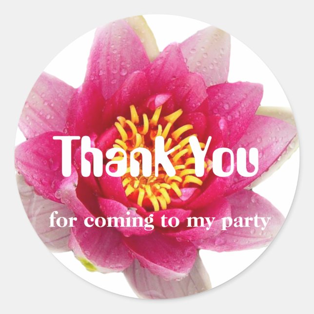 Sticker Rond Lily rose (Devant)