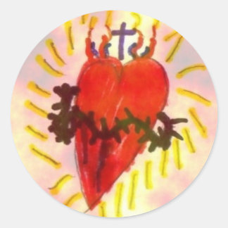 Sticker Rond L'image du coeur sacré de Will