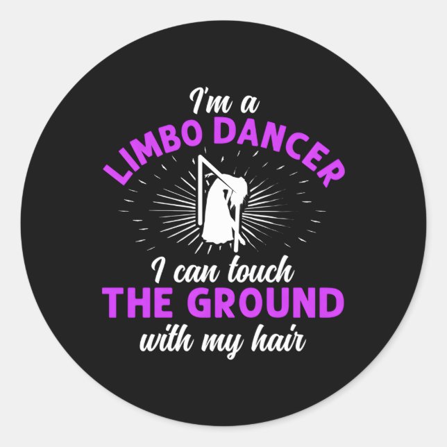 Sticker Rond Limbo Dance Limbo Dancing Limbo Stick (Devant)