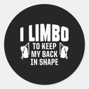 Sticker Rond Limbo Dance Limbo Dancing Limbo Stick