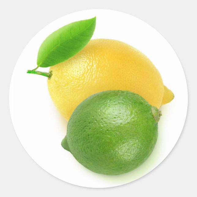 Sticker Rond Lime et citron vert (Devant)