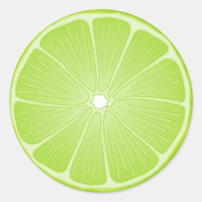 Sticker Rond Lime gras pour les loisirs d'été (Devant)