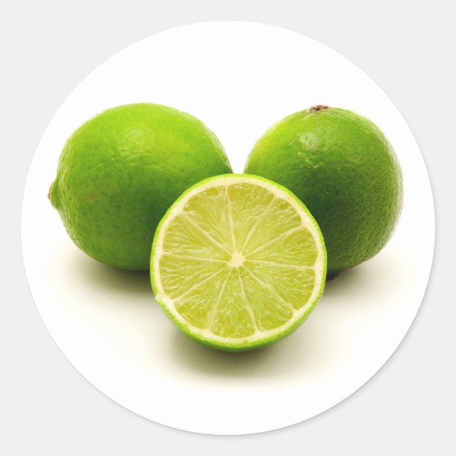 Sticker Rond Lime perse (Devant)