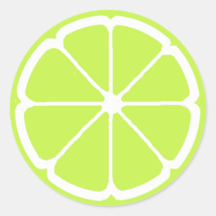 Sticker Rond LIME SLICE by SHARON SHARPE
