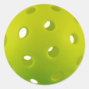 Sticker Rond Lime vert vrai pickleball