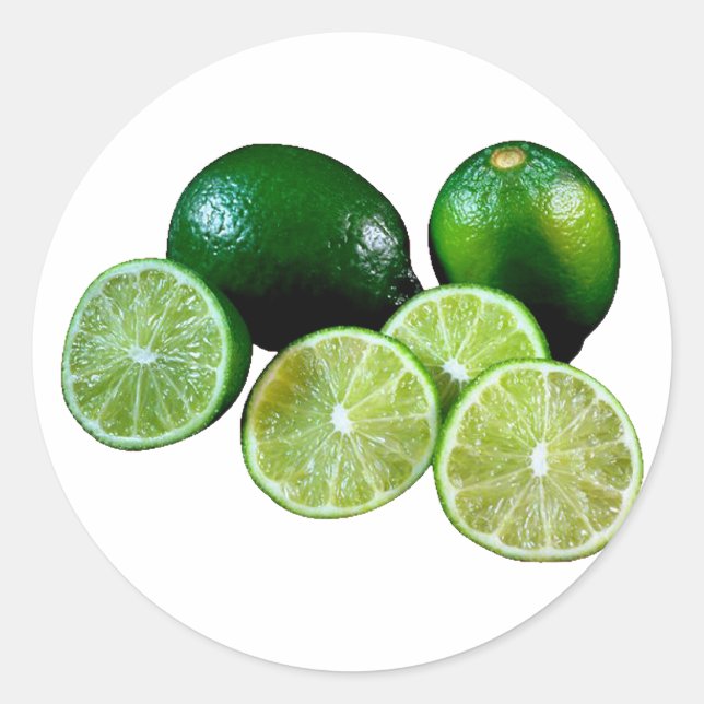 Sticker Rond limetten limes fruits (Devant)