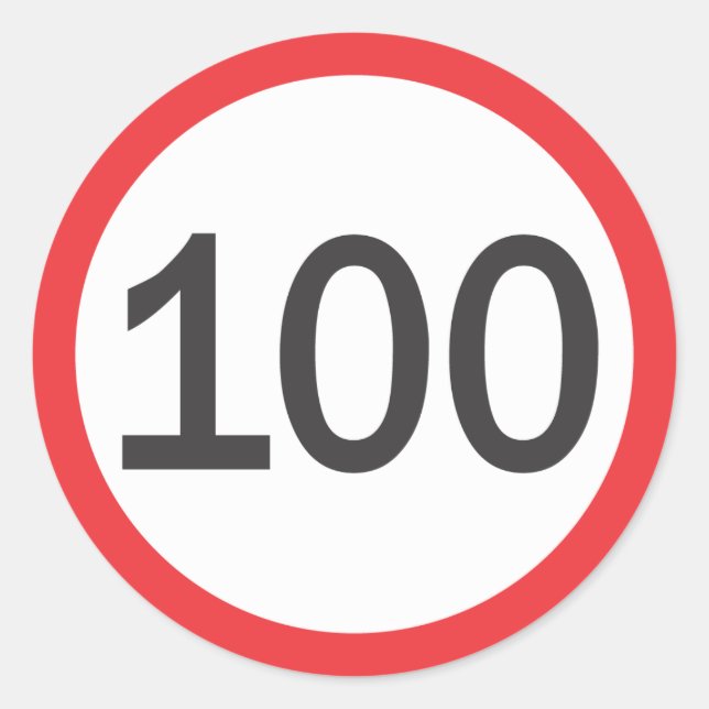 Sticker Rond Limite de vitesse 10 (Devant)