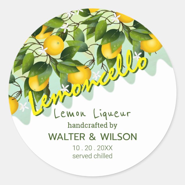Sticker Rond Limoncello Citron Fruit (Devant)