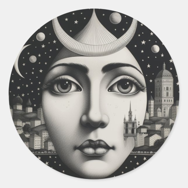 Sticker Rond Lina Cavalieri Mon style (Devant)