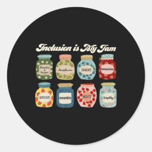 Sticker Rond L'inclusion est mon professeur de Sensibilisation