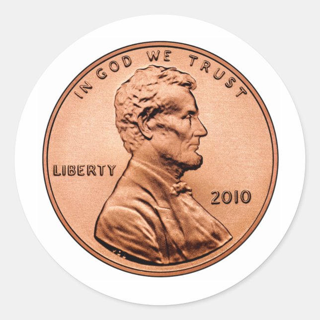 STICKER ROND LINCOL PENNY (Devant)