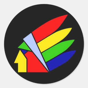 Sticker Rond L'Indien américain