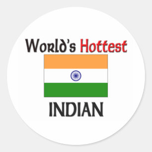 Sticker Rond L'Indien le plus chaud du monde