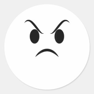 Sticker Rond L'indignation face à la colère d'Halloween grinche