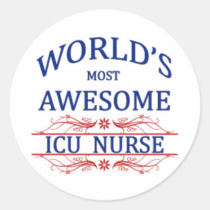 Sticker Rond L'infirmière de l'ICU la plus impressionnante du