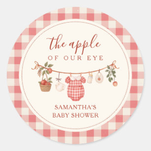 Sticker Rond Linge de bébé pour bébé automne pomme Shower pour