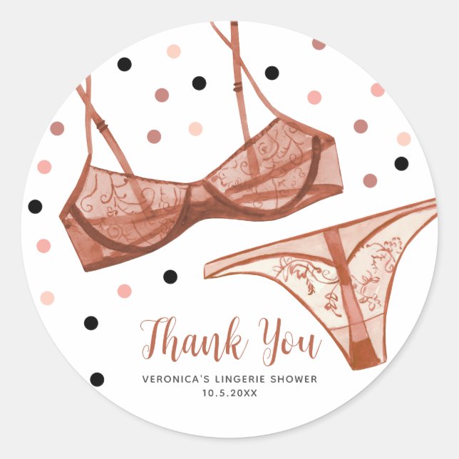 Sticker Rond Lingerie Blush Mariage (Devant)