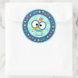 Sticker Rond Lingokids Party avec Billy