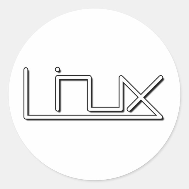 Sticker Rond Linux (lisse) (Devant)