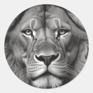 Sticker Rond Lion