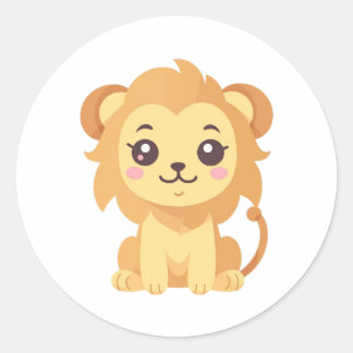 Sticker Rond Lion
