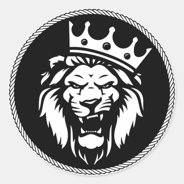 Sticker Rond Lion Crown (Devant)