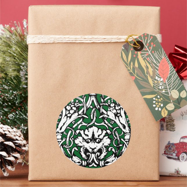 Sticker Rond Lion de nouage du début du XXe siècle (vacances)