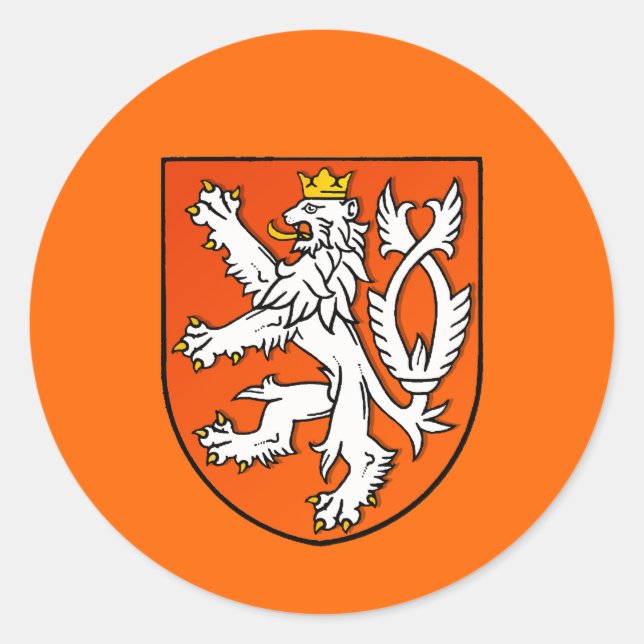 Sticker Rond Lion hollandais Pays-Bas Shield (Devant)