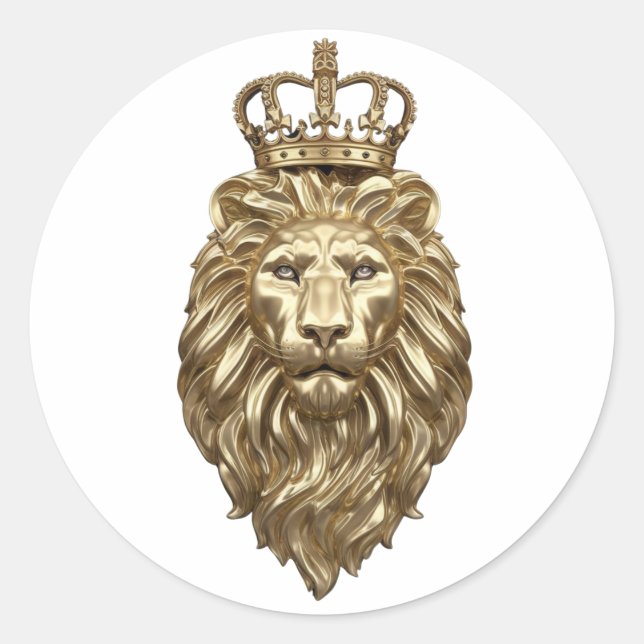 Sticker Rond Lion majestueux (Devant)