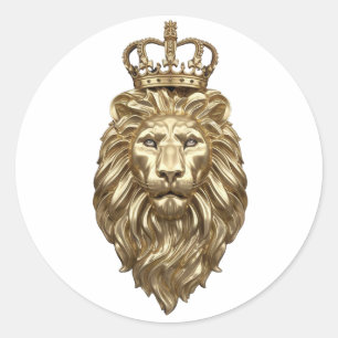 Sticker Rond Lion majestueux