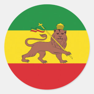 Sticker Rond Lion of Judah Rasta