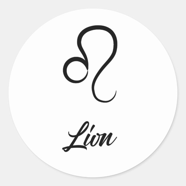 Sticker Rond Lion - Signe du zodiaque (Devant)