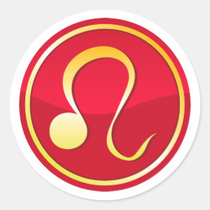 Sticker Rond Lion - signes de zodiaque