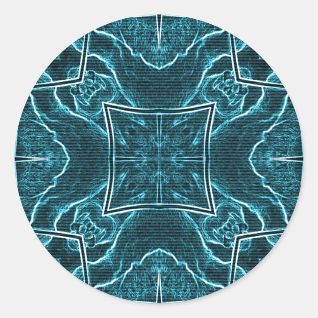 Sticker Rond Lions Partager l'art Imprimer (Devant)