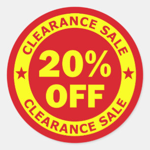 Sticker Rond Liquidation 20 pour cent