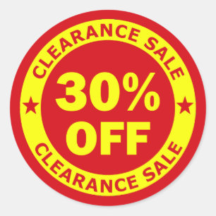 Sticker Rond Liquidation 30 pour cent