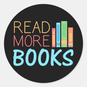 Sticker Rond Lire plus de livres